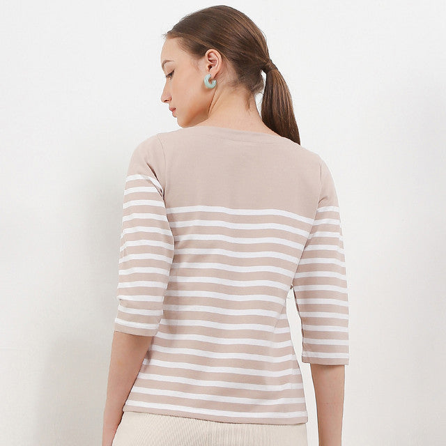 Hush Puppies Pakaian Wanita T Shirt Bsc Ponovi In Beige