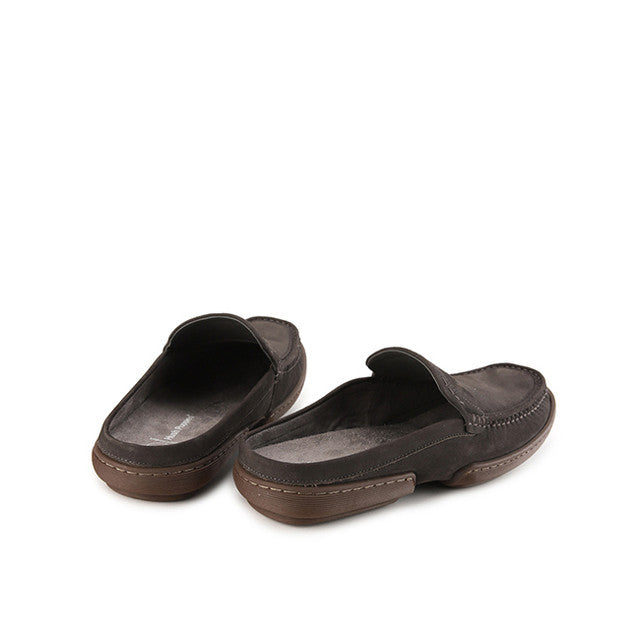 Slide Dymond Mules In Dark Grey