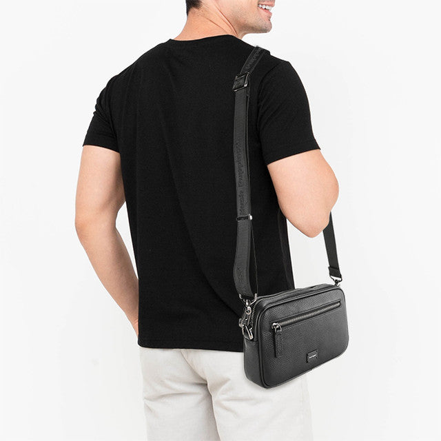 Fugol Clutch/Messenger Bag In Black
