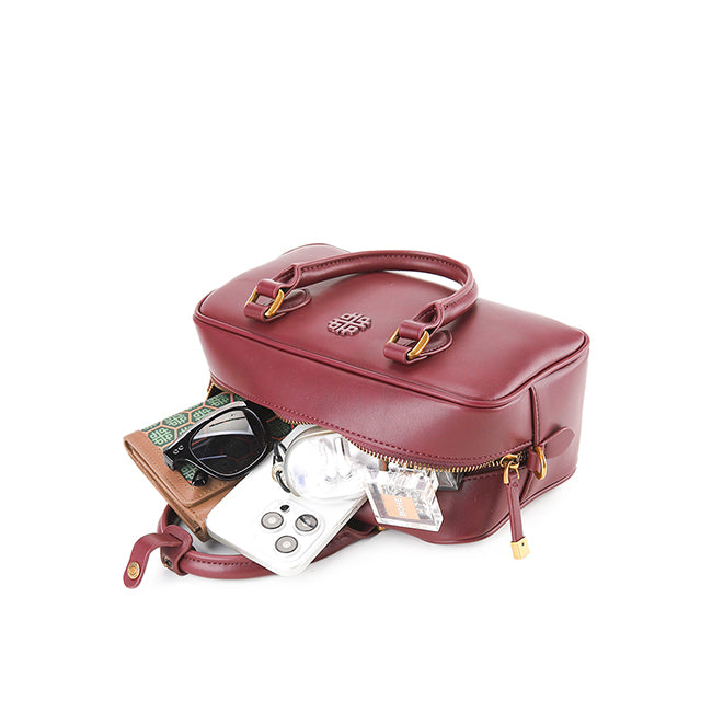 Claire Satchel In Maroon