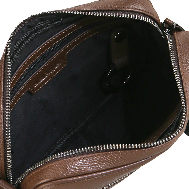 Fugol Clutch/Messenger Bag In Dark Brown