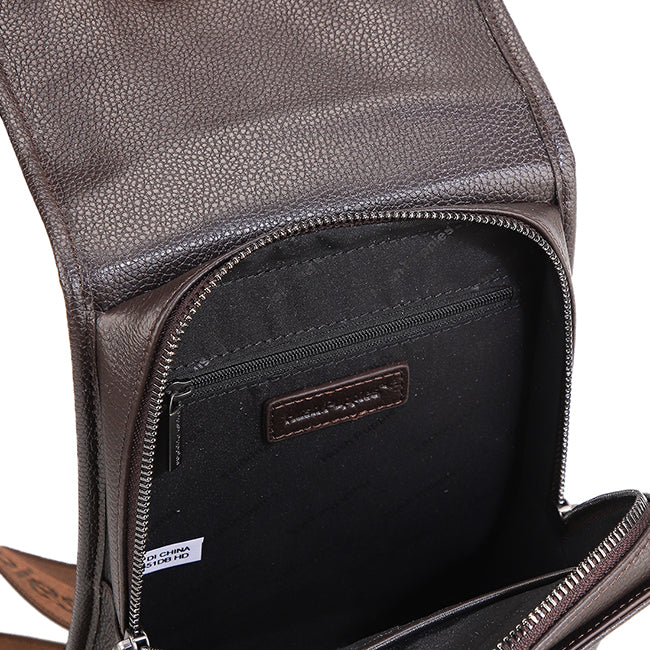 Tad Chest Bag In Dark Brown