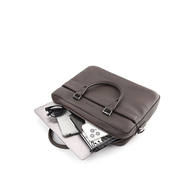 Woody Document Bag In Dark Brown