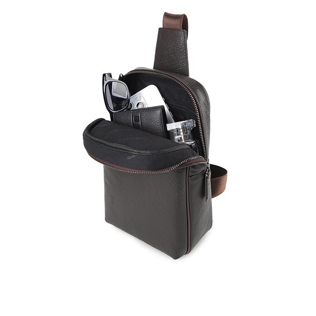 Adam Chest Bag In Dark Brown