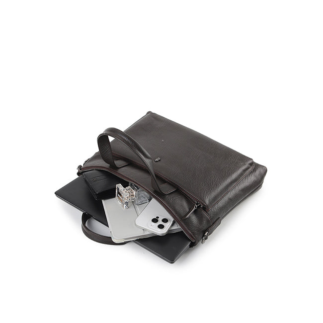 Adam Document Bag In Dark Brown