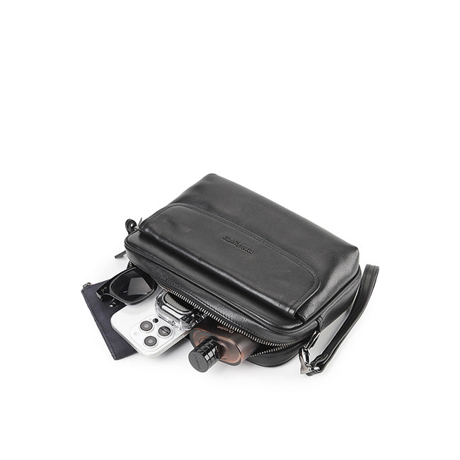 William Smith Clutch / Messenger Bag In Black