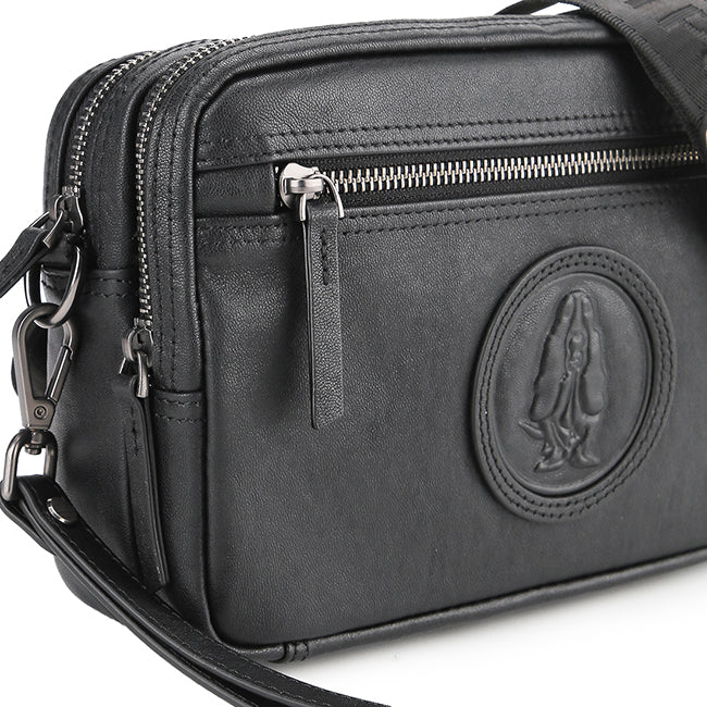 Hp Vii Clutch / Messenger Bag In Black