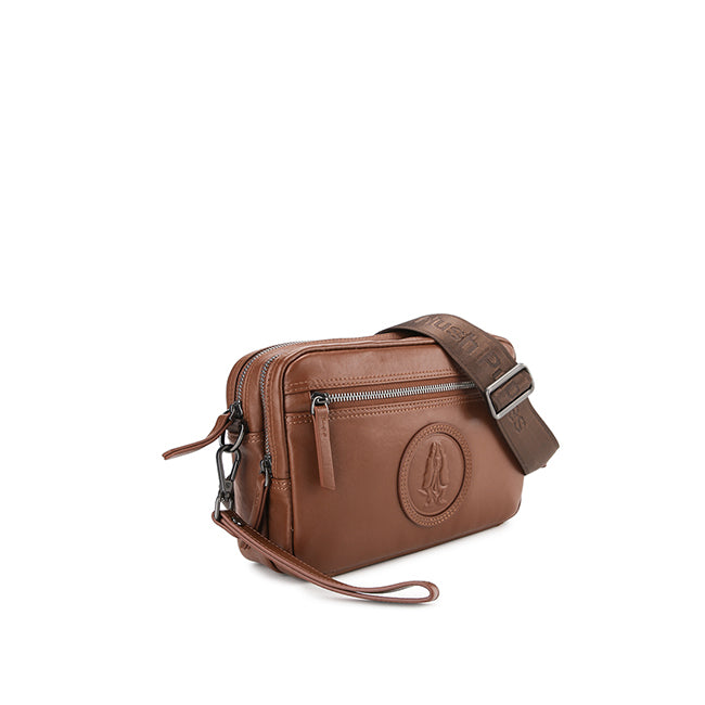 Hp Vii Clutch / Messenger Bag In Brown