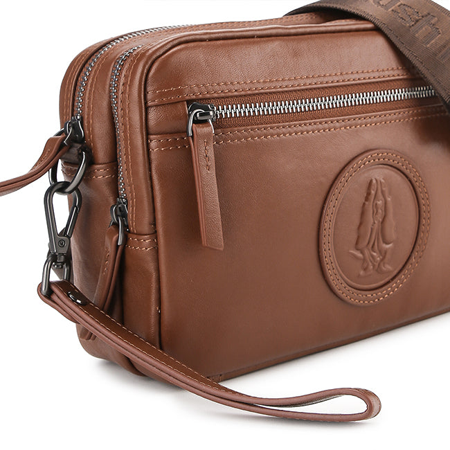 Hp Vii Clutch / Messenger Bag In Brown