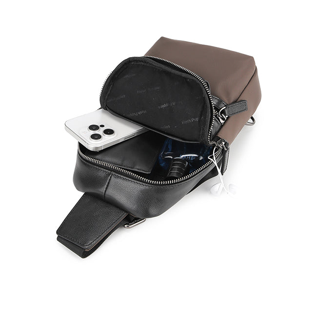 Titan Chest Bag In Dark Brown