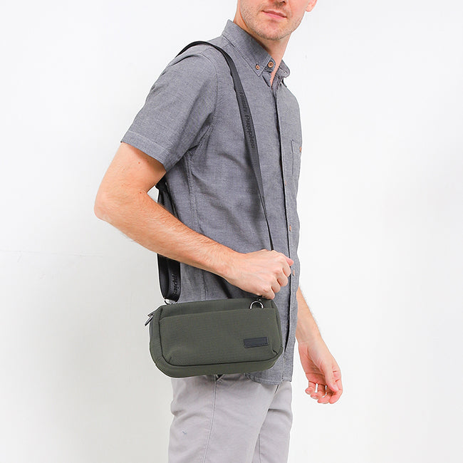 Timmy Clutch / Messenger Bag In Khaki