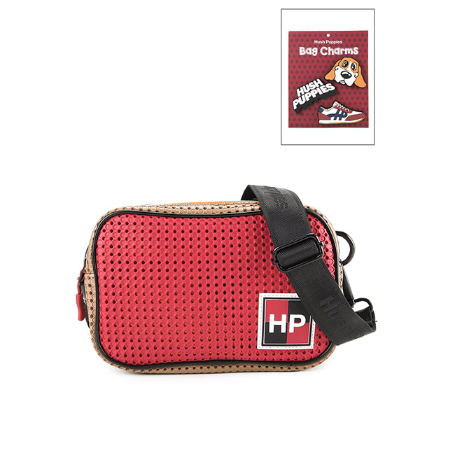 Watson Messenger Bag In Red/Navy