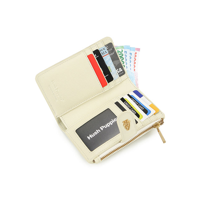 Short Wallet Becca Bi Fold Wlt In Cream