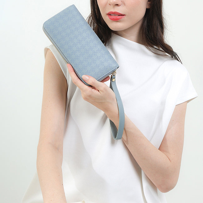 Bonnie Long Zip Wlt In Light Blue