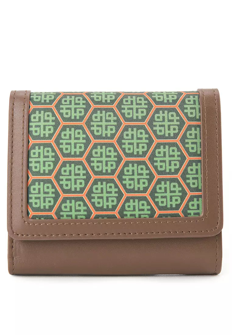 Art Deco Ii Tri Fold Wlt In Brown