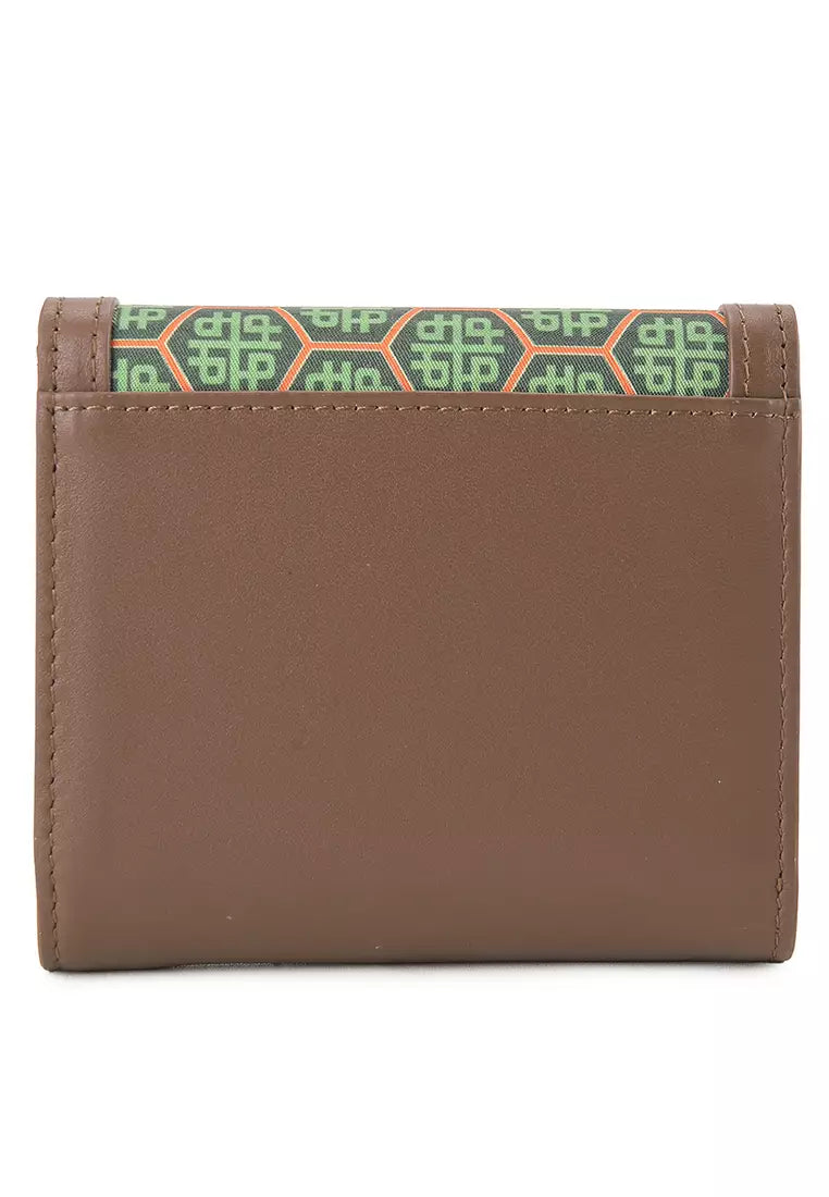 Art Deco Ii Tri Fold Wlt In Brown