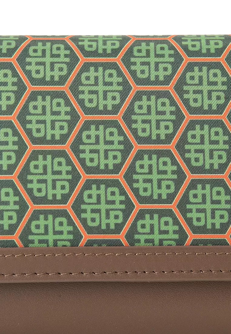Art Deco Ii Tri Fold Wlt In Brown