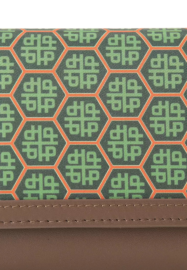 Art Deco Ii Tri Fold Wlt In Brown