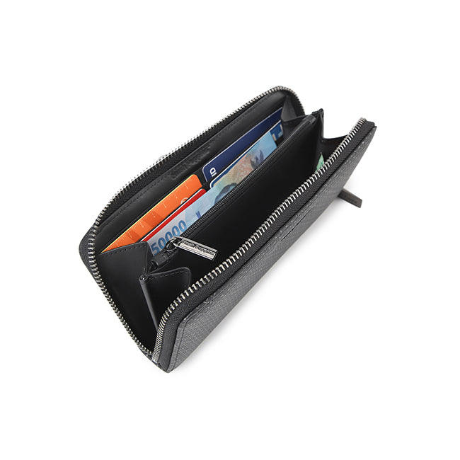 Cannon Long Zip Wlt In Black