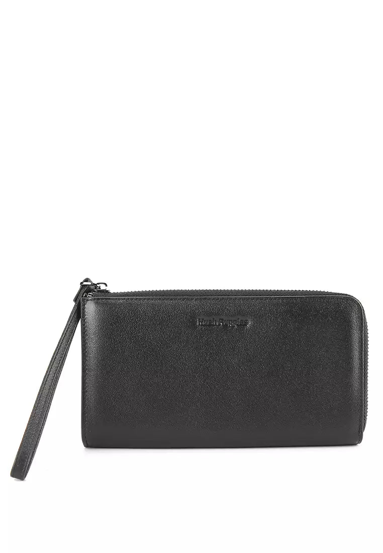Art Deco Long Zip Wlt In Black