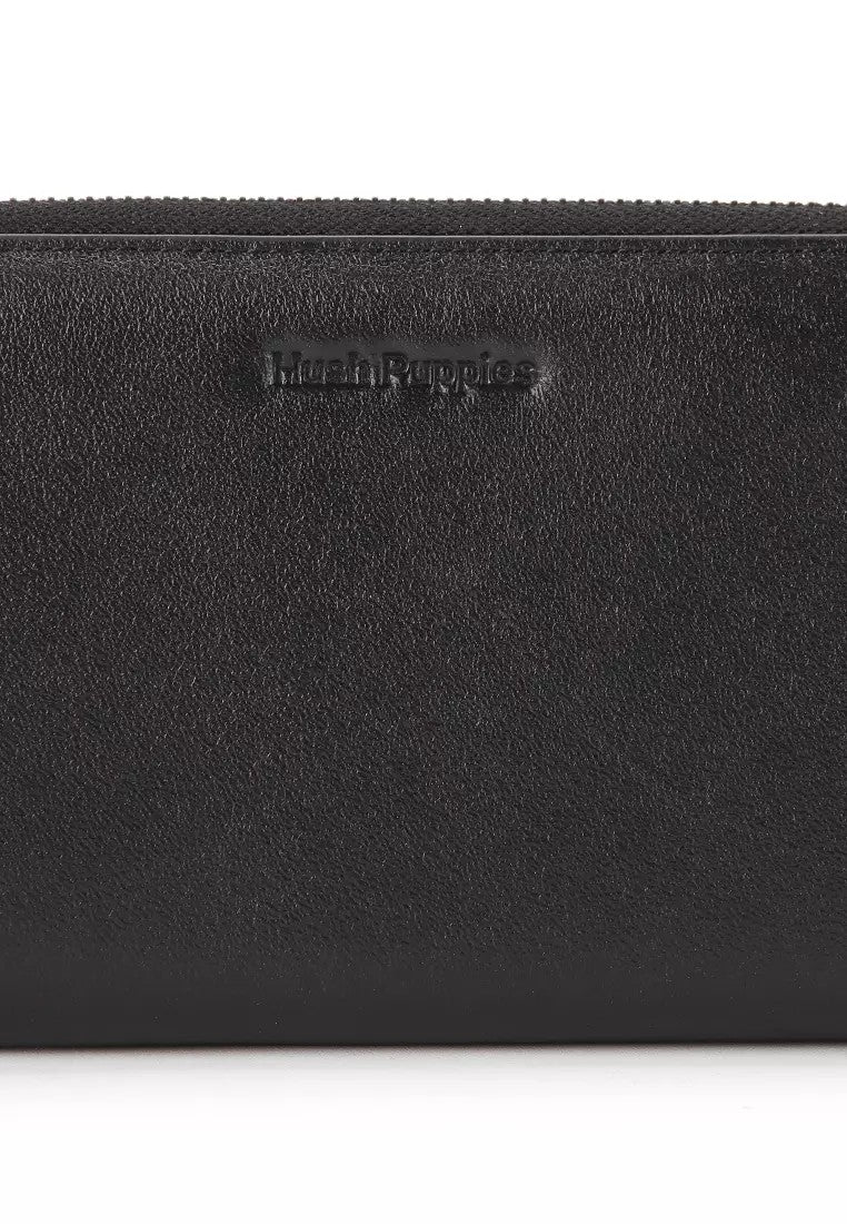 Art Deco Long Zip Wlt In Black