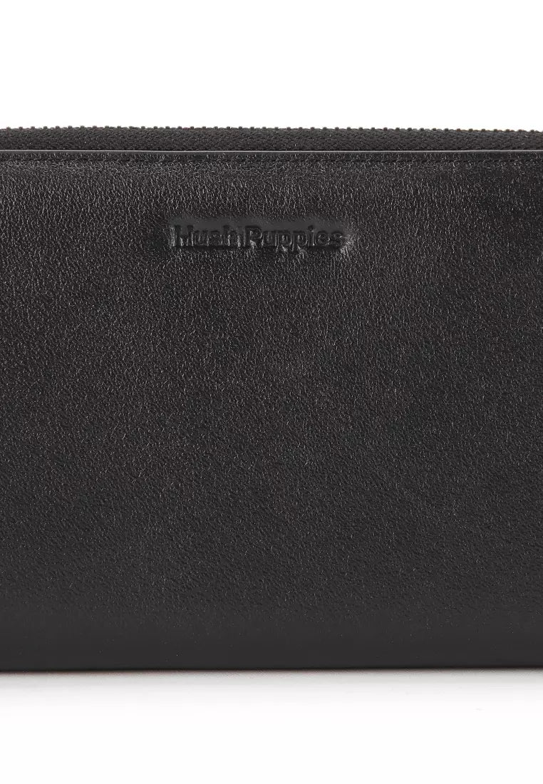 Art Deco Long Zip Wlt In Black