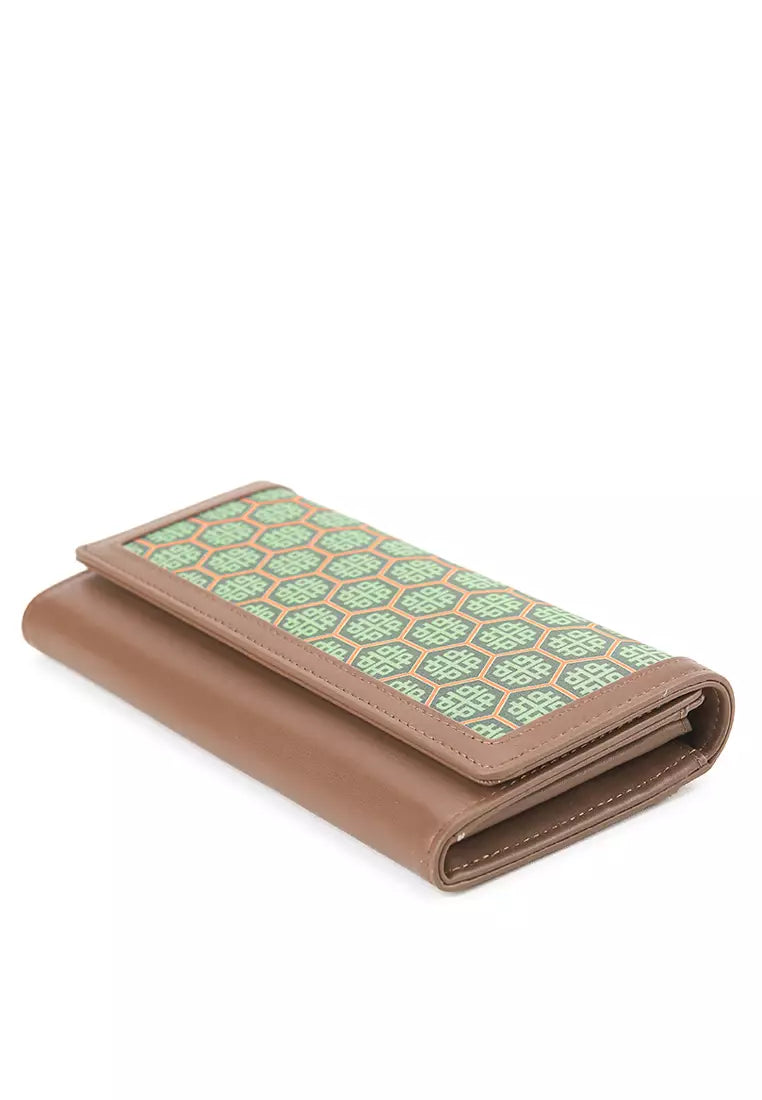 Art Deco Ii Long Wlt In Brown