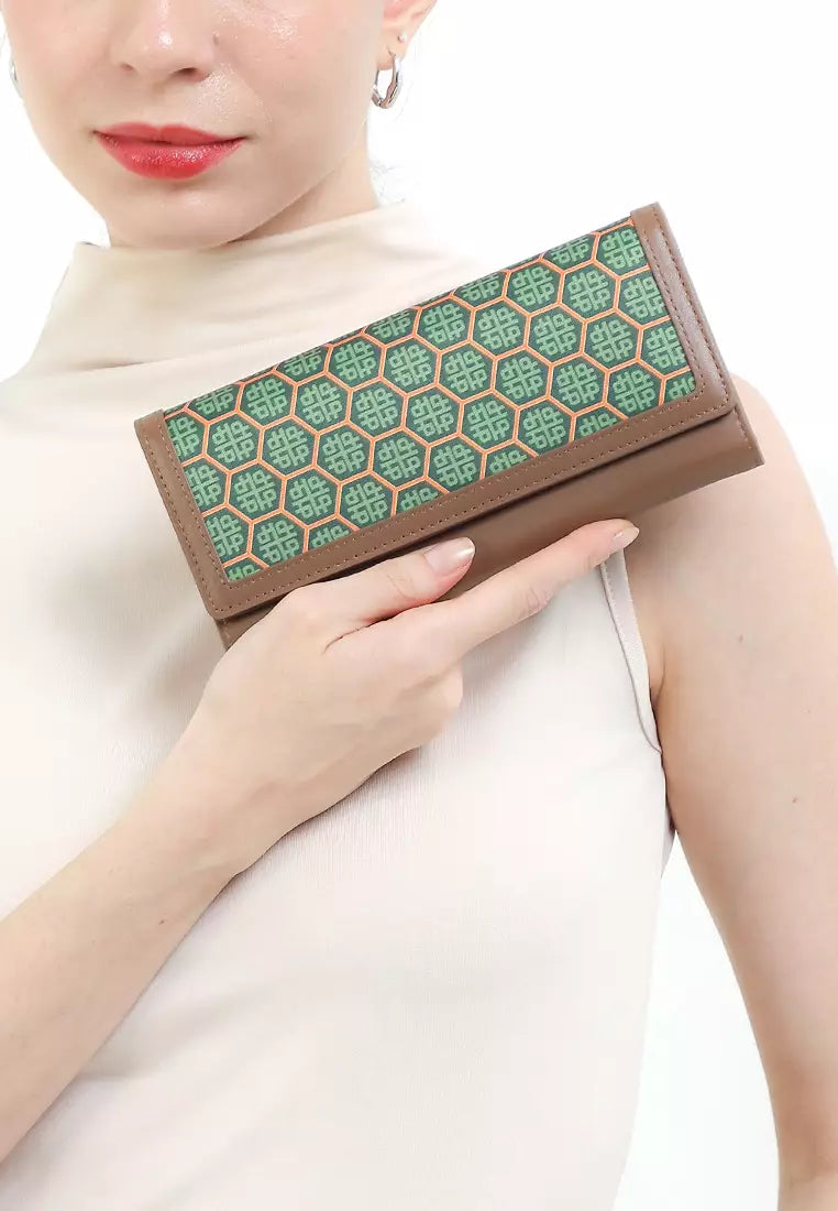 Art Deco Ii Long Wlt In Brown