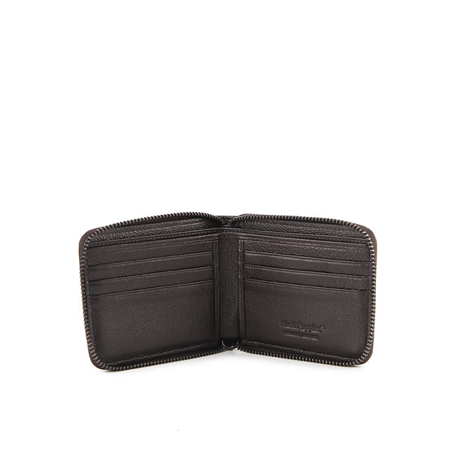 Wallet Nazer Zip Wlt In Dark Brown