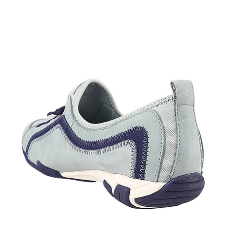 Lace Up Ladies Casual - Qualify In Aqua Grey Nubuck