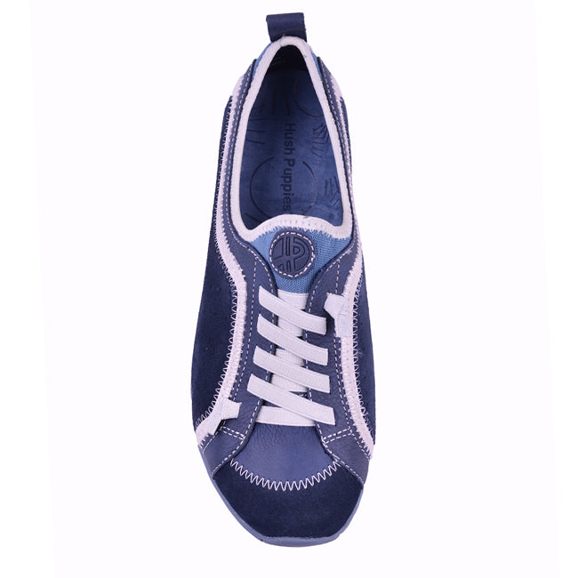 Lace Up Ladies Casual - Qualify In Navy Leather