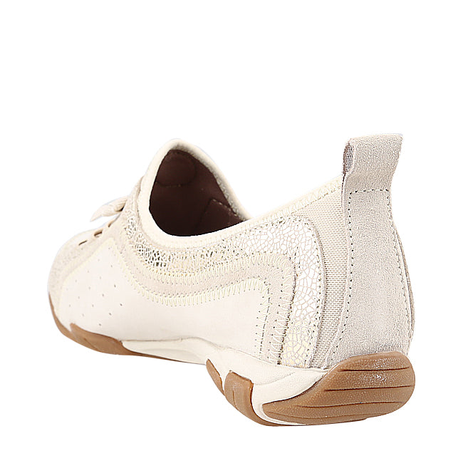 Sneakers Ladies Casual - Qualify In Off White Nubuck/Pearl