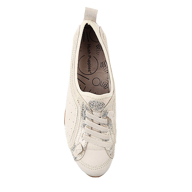 Sneakers Ladies Casual - Qualify In Off White Nubuck/Pearl