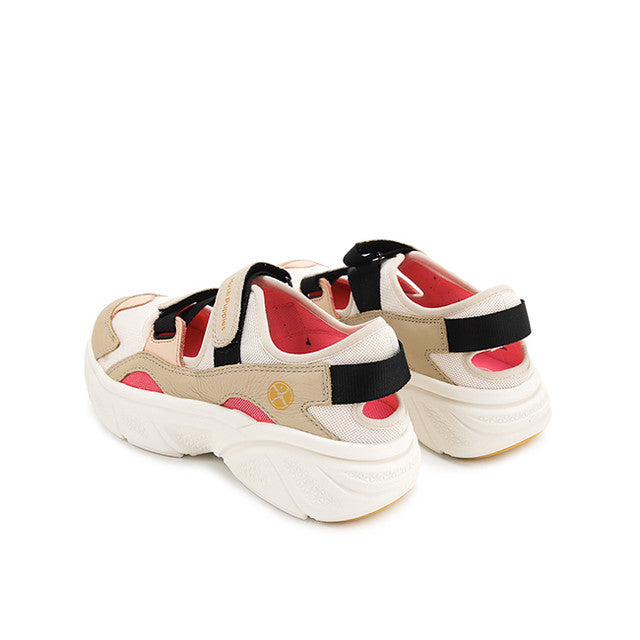 Sling Back Movement Hybrid In Soft Taupe Leather