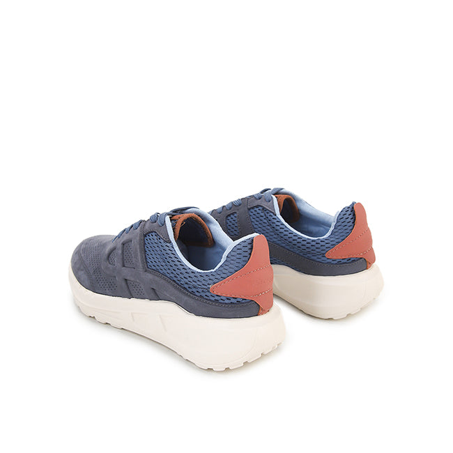 Seventy8 Lthr Runner In Stone Blue Nubuck