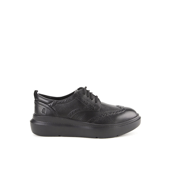 Casual Joy Wingtip In Bold Black Leather