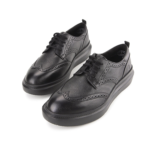 Casual Joy Wingtip In Bold Black Leather