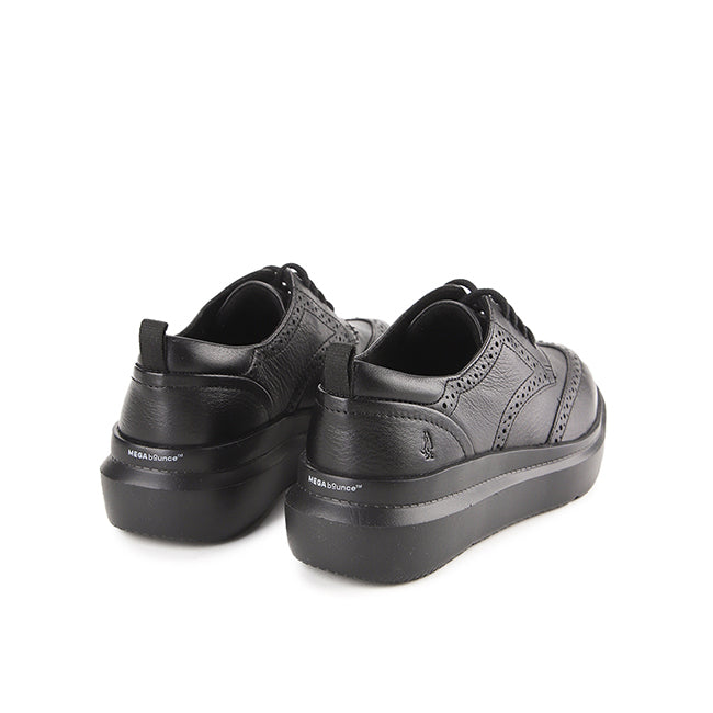 Casual Joy Wingtip In Bold Black Leather