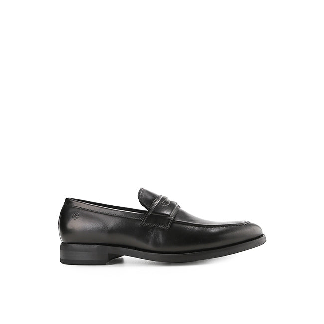 Hush Puppies Sepatu Pria Loafers Fiddler Saddle Loafer In Black