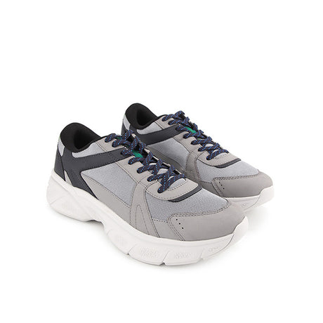 Lace Up Movement Laceup In Calm Grey Leather