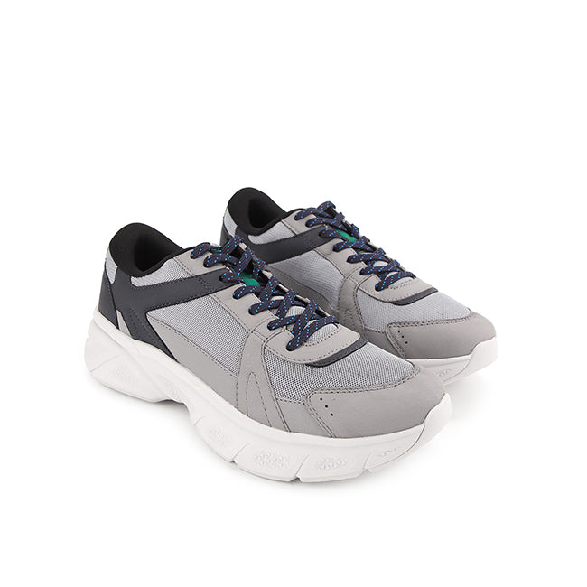 Lace Up Movement Laceup In Calm Grey Leather