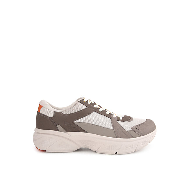 Lace Up Movement Laceup In Vintage Grey Leather
