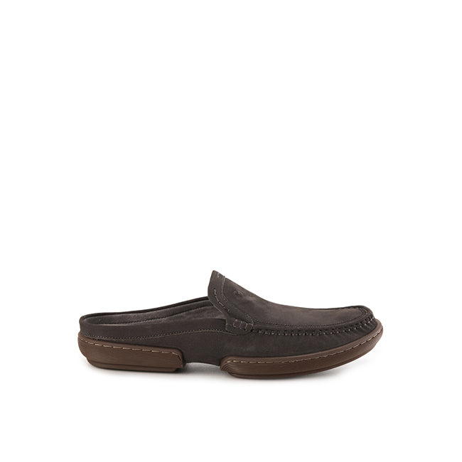 Slide Dymond Mules In Dark Grey