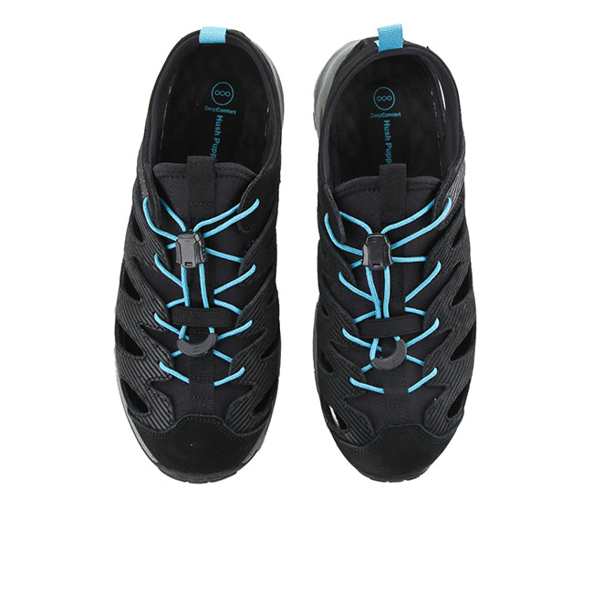 Hush Puppies Sepatu Pria Sneakers Atwood Fisherman In Black