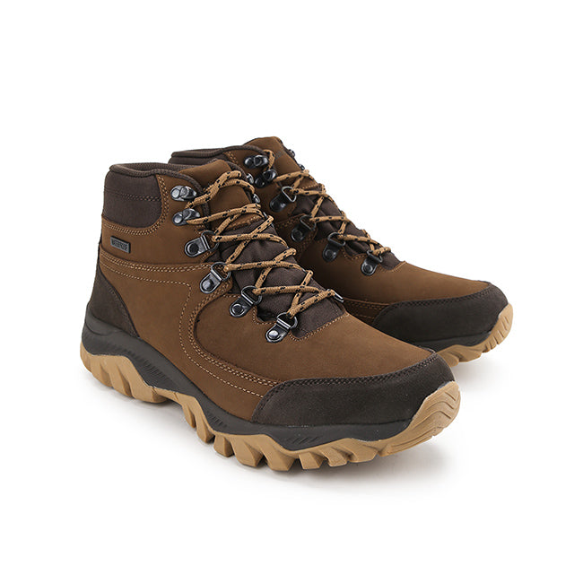 Hush Puppies Sepatu Pria Benson Laces Boots In Coffee