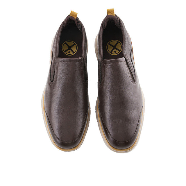 Slip On Advance Wthr Slipon In Dark Brown Leather