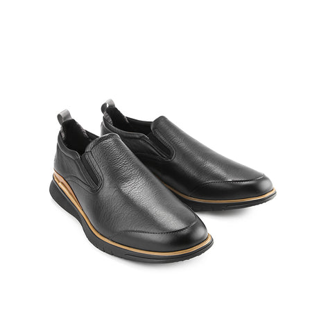 Advance Wthr Slipon In Bold Black Leather