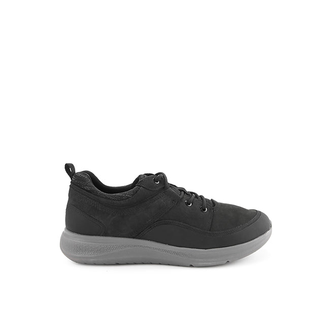 Hush Puppies Sepatu Pria Sneakers Elevate Wthr Sneaker In Bold Black Nubuck