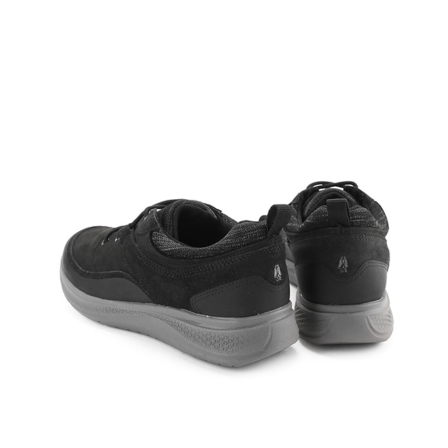 Hush Puppies Sepatu Pria Sneakers Elevate Wthr Sneaker In Bold Black Nubuck