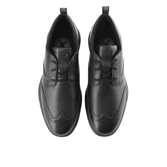 Advance Wingtip In Bold Black Leather